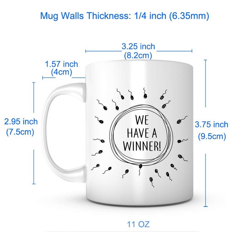 PRINT SUPREMACY We Have A Winner-11 Ounce Ceramic White Mug, Baby Shower, Baby Announcement, Funny Mug, Congratulations Husband, Expecting Mom, Coming Soon, Fatherhood, I'm Pregnant, Pregnancy Reveal - Image 5