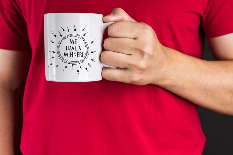 PRINT SUPREMACY We Have A Winner-11 Ounce Ceramic White Mug, Baby Shower, Baby Announcement, Funny Mug, Congratulations Husband, Expecting Mom, Coming Soon, Fatherhood, I'm Pregnant, Pregnancy Reveal - Image 4