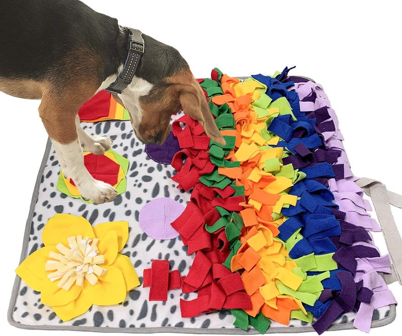 SCHITEC Snuffle Mat for Dogs, Nosework Feeding Blanket Sniffing Pad for Interactive Games, Foraging Puzzle Enrichment Toys for Large Small Medium Pets - Image 1