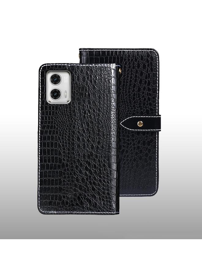 Case For Motorola Moto G73 Crocodile Texture Leather Phone Case