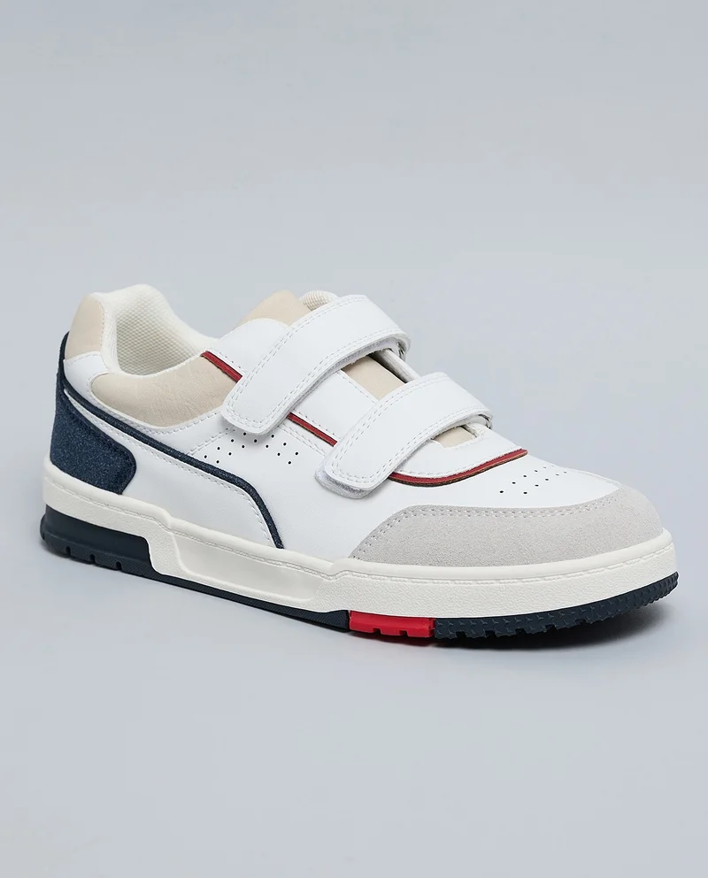 R&B Color Block Velcro Closure Sneakers