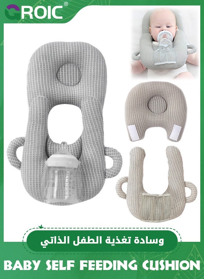 GROIC Adjustable Baby Bottle Holder for Self Feeding, 2-in-1 Detachable Baby Self Feeding Pillow and Propper for Baby Bottle, Baby Nursing Pillow Self-Feeding Support Cushion - Image 1