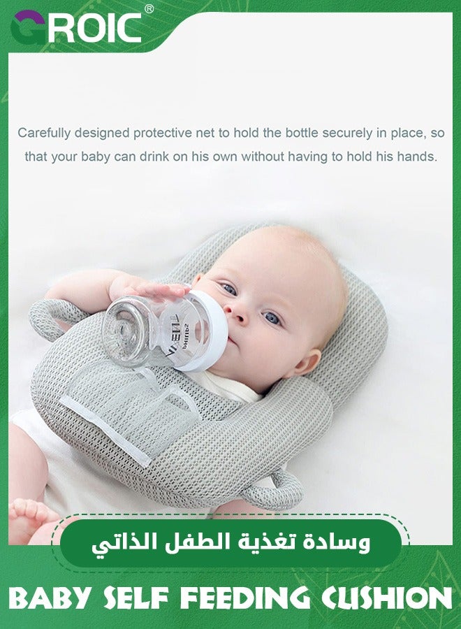 GROIC Adjustable Baby Bottle Holder for Self Feeding, 2-in-1 Detachable Baby Self Feeding Pillow and Propper for Baby Bottle, Baby Nursing Pillow Self-Feeding Support Cushion - Image 2