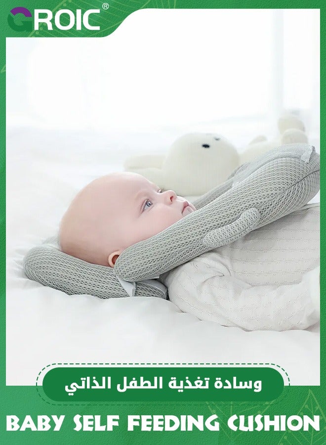 GROIC Adjustable Baby Bottle Holder for Self Feeding, 2-in-1 Detachable Baby Self Feeding Pillow and Propper for Baby Bottle, Baby Nursing Pillow Self-Feeding Support Cushion - Image 4