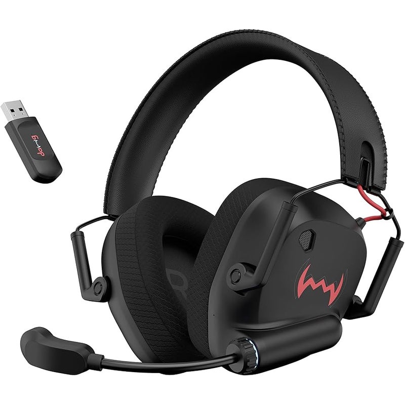 Headbug G60 Lightweight Wireless Gaming Over Ear Headphones,20Ms Ultra Low Latency(2.4Ghz),Bluetooth V5.4,40Mm Neodymium Drivers,Crystal Clear Mic,Soft Leatherlite Headband,for PS5,PS4,PC,Mobile - Image 1