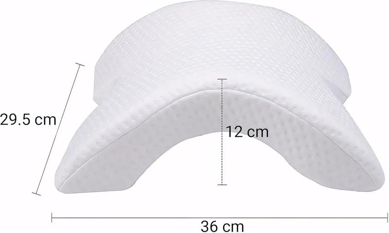 PRAMANTA Memory Foam Pillow for Sleeping Orthopedic Bed Pillow for Neck & Shoulder Pain Relief with Cover, White Sleeping Pillow with Zip (1Pcs) - Image 5