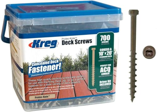 Kreg SDK-C2W-700 Protec Kote Deck Screws 2-Inch, #8 Coarse Thread, Compact Head (700 Count) - Image 3
