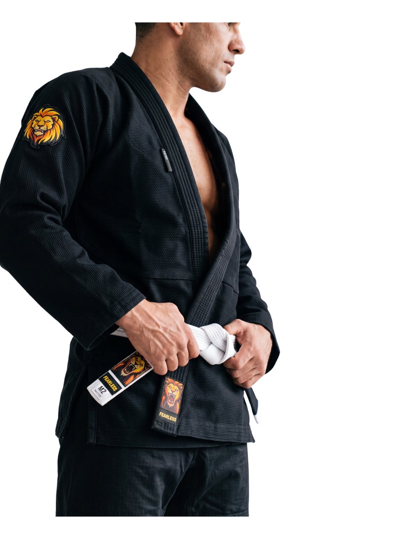TATSU FEARLESS BJJ Gi – Black | Premium Pearl Weave - Adults - Image 3