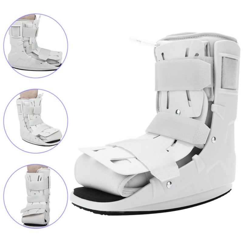Air Pump Walking Boot: Adjustable Air Bladder - Soft High-Density Foam Padding Rocker Sole Walking Boot for Foot Injury Recovery Post Surgery Support - Image 4