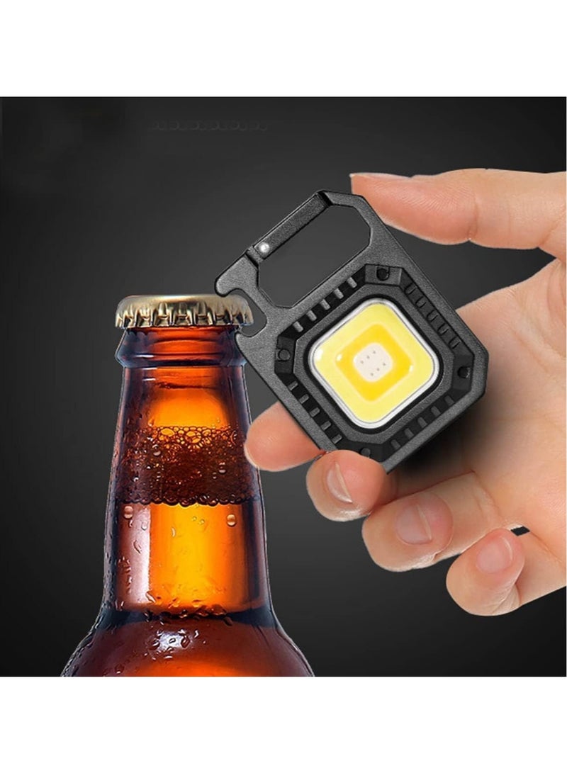 Small LED Flashlight tripod Rechargeable Mini Flashlight 4 Light Modes Portable Pocket Light with Folding Bracket Bottle Opener Tripod and Magnet Base for Fishing Walking Camping Outdoor Indoor - Image 2