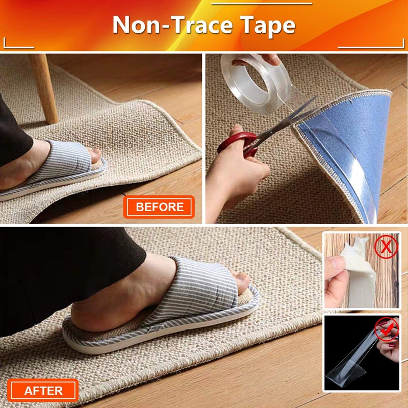 Winline 3 Meter Double Sided Tape Heavy Duty - Multipurpose Removable Traceless Mounting Adhesive Tape for Walls，Washable Reusable Strong Sticky Strips Grip Tape - Image 3