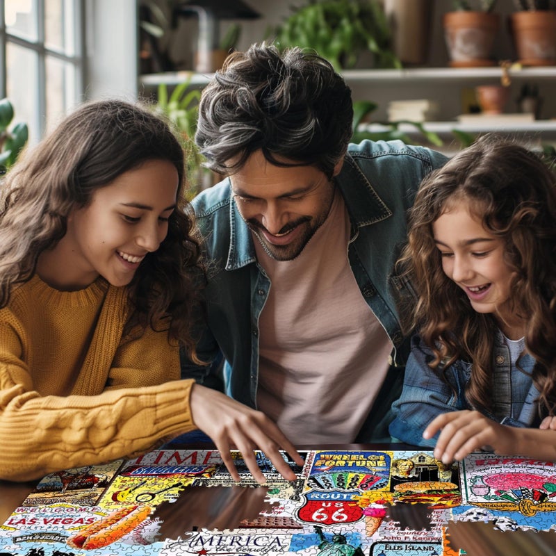 White Mountain Puzzles I Love America - 1000 Piece Jigsaw Puzzle - Image 4