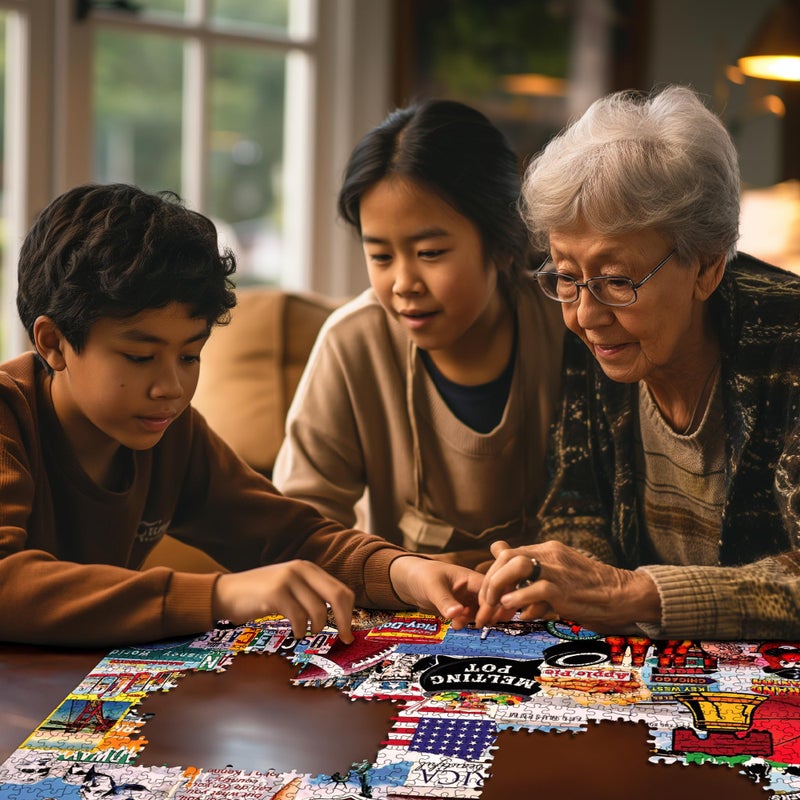 White Mountain Puzzles I Love America - 1000 Piece Jigsaw Puzzle - Image 5