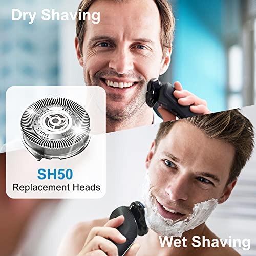 tuokiy SH50 Replacement Heads Compatible with Philips Norelco Series 5000, SH50 Replacement Blades for Philips Norelco Shaver, HQ8 Heads - Image 3