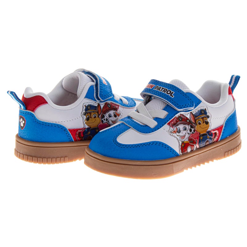 Josmo Paw Patrol Shoes for Boys - Shoe Classic Retro Style Sport Soccer Sneakers - Chase and Marshall/Blue (Size 6 Toddler) - Image 4