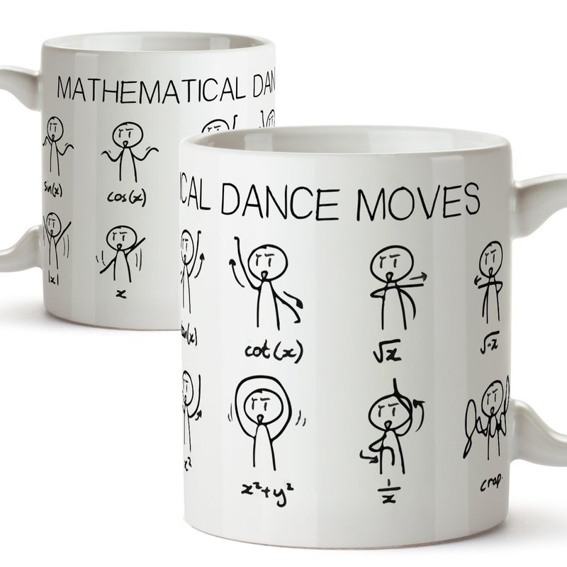 MUGFFINS The Maths Dance Funny Mug The Maths Dance 350ml Ceramic Mug Mathematicians Gift - Image 1