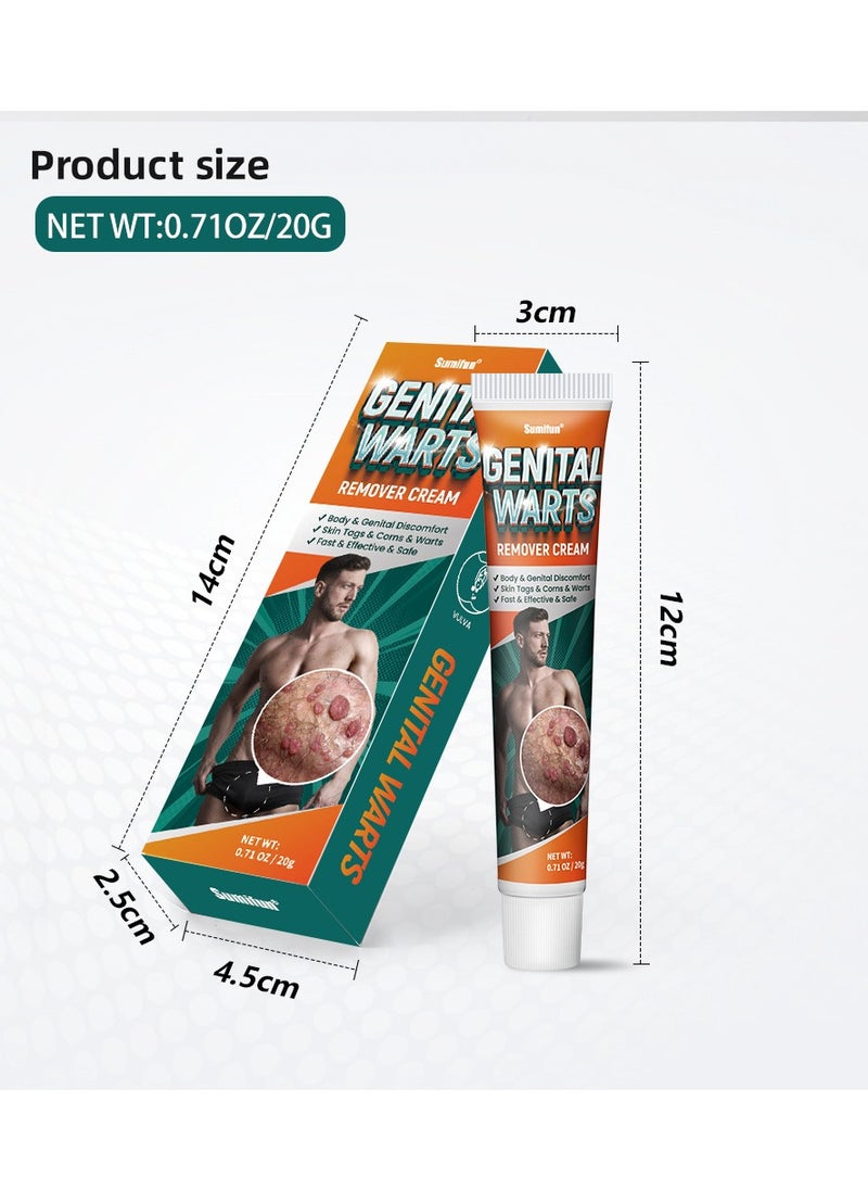 Wart Remover Ointment，Wart removing Solution，Wart Removal Cream, A Gentle Safe Portable Wart Removal Cream with Natural Extracts for All Skin Types，Universal for Both Men and Women Wart Removal .Protecting Health and Beauty. ﻿