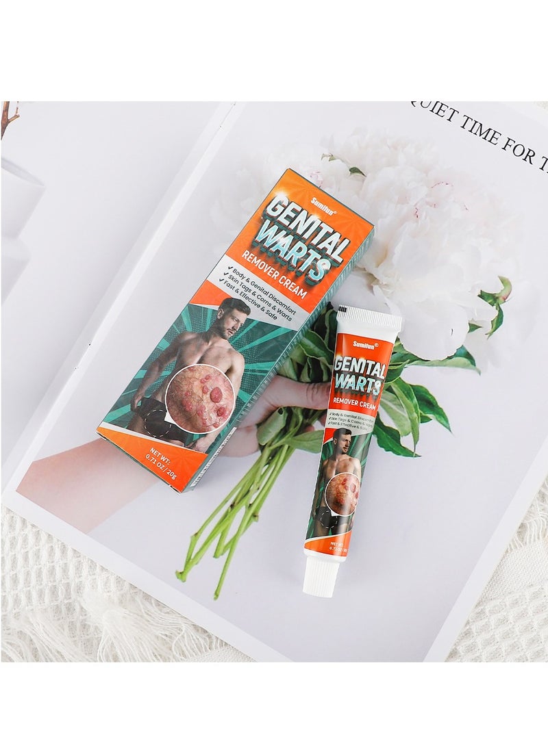 Wart Remover Ointment，Wart removing Solution，Wart Removal Cream, A Gentle Safe Portable Wart Removal Cream with Natural Extracts for All Skin Types，Universal for Both Men and Women Wart Removal .Protecting Health and Beauty. ﻿