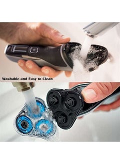 SH30 Replacement Heads Fit for Philips Shaver Series 3000, 2000, 1000 and S738 with Durable Sharp Blade, Comfortcut Razor Replacement Blades Compatible with Norelco SH30 S1560-6 Pack& Brush