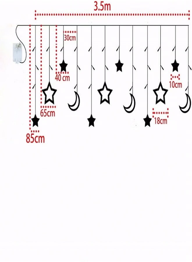 Ramadan Decorations Lights 3.5 M Decorative Starry String Curtain Ramadan Lights Moons and Stars LED Night Light for Ramadan Home Decoration Party Battery Box Powered - pzsku/ZB87C7797E556A329D74AZ/45/1741775007/50c676b9-a222-4334-bbcb-93c697068adf