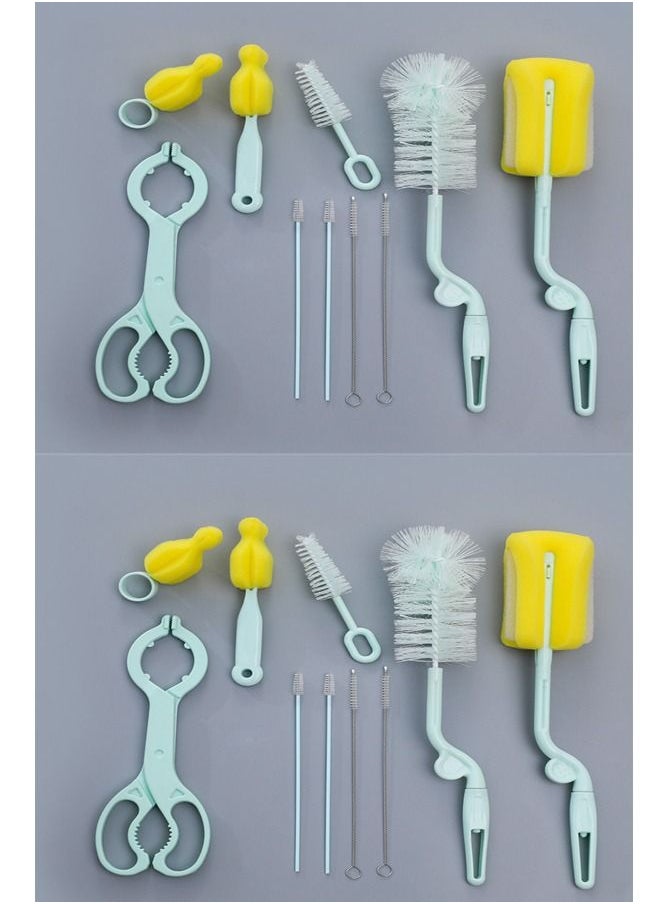 ZCM-HAPPY - 20-Piece 360 Degree Rotating Bottle Cleaning Brush Set for Cleaning Baby Bottles, Pacifiers, Sports Bottles, Vases and Glassware - Image 1