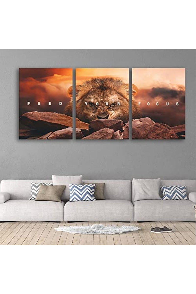 Yetaryy Inspirational 3 Panel Canvas Wall Art - Image 4