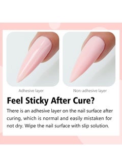 Saviland Saviland Builder Nail Gels Kit - 60g Nudes Pink Nail Extension Gel Set Nail Strengthen Hard Gel Nail Art Manicure Set with Acrylic Nail Brush & 100PCS Nail Forms for Beginners  - Image 4