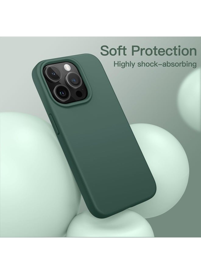 Jetech Silicone Case for iPhone 14 Pro Max 6.7-Inch, Silky-Soft Touch Full-Body Protective Phone Case, Shockproof Cover with Microfiber Lining (Midnight Green) - Image 4