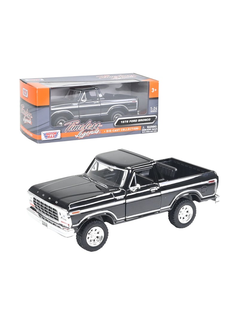 Motormax 1:24 Scale Ford Bronco Ranger XLT Pickup Truck Die-Cast Model – Licensed Collectible Toy Car