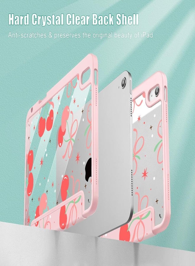 May Chen for iPad (A16) 11th Generation Case 11 Inch 2025, iPad 10th Gen Case 2022 10.9 inch, Built-in Pencil Holder with Shockproof Cover Clear Transparent Back Shell Auto Wake/Sleep, Coquette cherry - Image 4