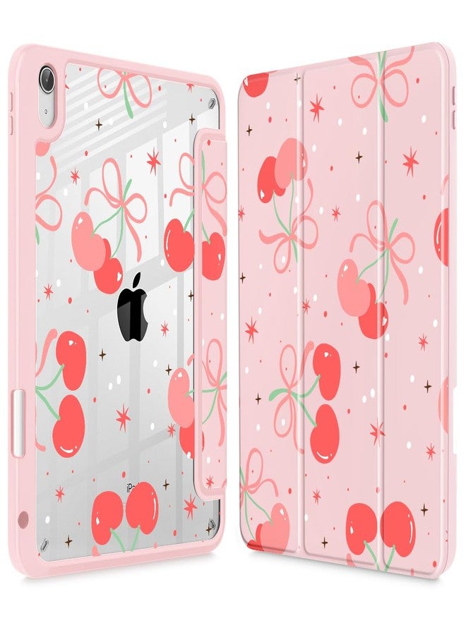 May Chen for iPad (A16) 11th Generation Case 11 Inch 2025, iPad 10th Gen Case 2022 10.9 inch, Built-in Pencil Holder with Shockproof Cover Clear Transparent Back Shell Auto Wake/Sleep, Coquette cherry - Image 1