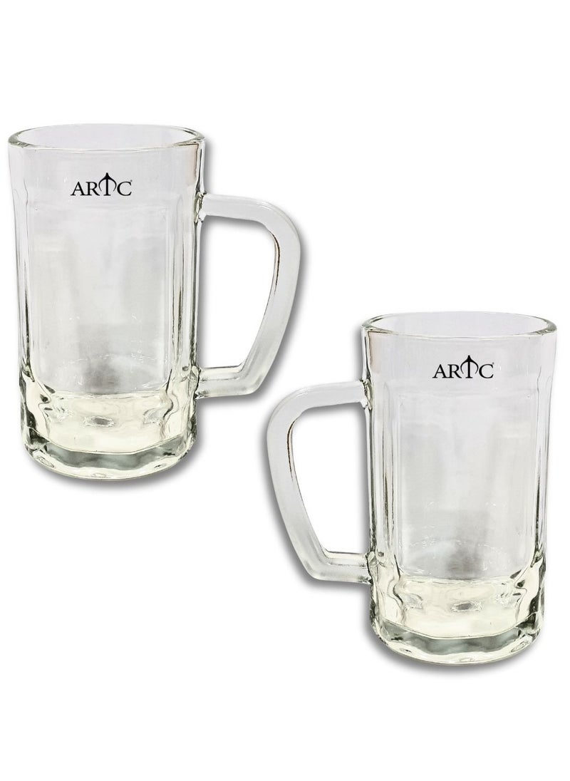 ARTC ARTC German Beer Mug Stein 300ml And Classic Handheld Tankard Glass 2pcs Set  - Image 3