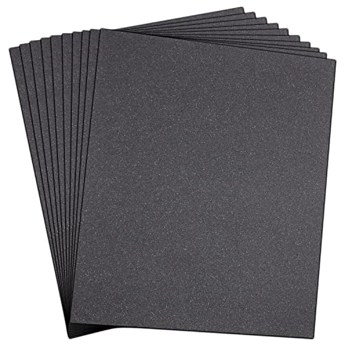 SCEPTRE Abrasive Sand Paper Sheets with Silicon Carbide & Waterproofing, 150 Cw Wet & Dry Sanding Papers 230 mm x 280 mm for Polishing, Paint & Corrosion Removal (Pack of 10 Sheets) - Image 1