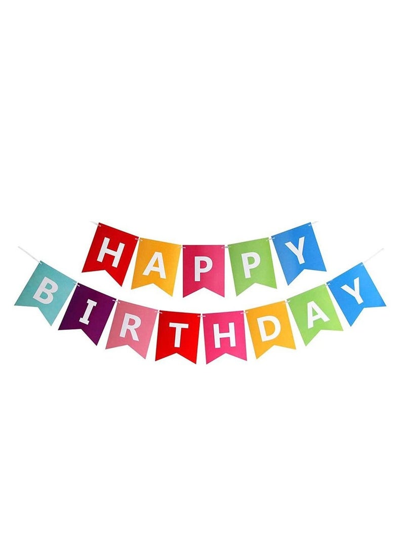 KASTWAVE Rainbow High Chair Banner for 1st Birthday Decoration,  Highchair Tutu Skirt High Chair Decoration with One Pennant Happy Birthday Banner Crown Hat and Cake Topper for Rainbow Birthday, four-piece set  - Image 3