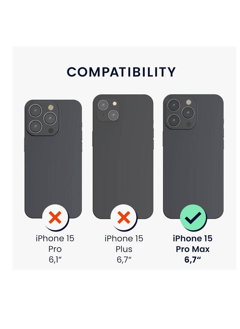 Raxoom ELTRAZONE 5-in-1 Clear Case Set for iPhone 15 Pro Max – Includes Screen and Camera Protectors, Transparent Design - Image 2