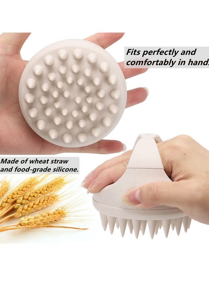 إسكدنيا فرشاة شامبو لتدليك فروة الرأس، فرشاة فروة الرأس لغسل الشعر وتدليك فروة الرأس لنمو الشعر، منظف / مقشر فروة الرأس بشعيرات ناعمة لإزالة القشرة، مدلك الرأس للرطب والجاف - Image 3