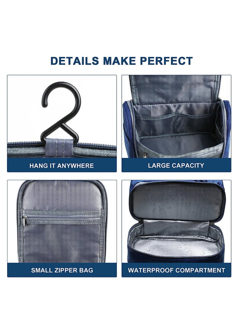 Sharpdo Hanging Toiletry Bag, Wet and Dry Separation Travel Portable Toiletry Bag, Large Capacity Storage Toiletries, Cosmetics Storage, Multi-Scene Use - Image 3