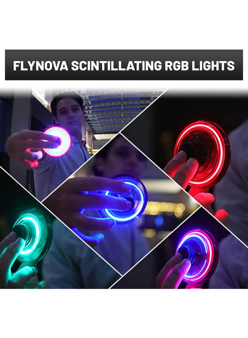 لعبة كرة طائرة صغيرة بإضاءة LED – درون طائر يعمل بالتحكم اليدوي، لعبة هليكوبتر دوارة 360 درجة للأطفال والكبار، للعب التفاعلي داخل وخارج المنزل، أسود - Image 5