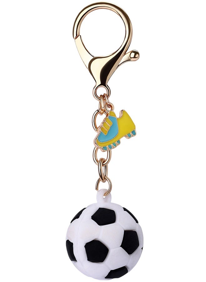 Sports‑Themed Keychain Charms, Basketball, Soccer Ball and Sneaker Bag Pendants, Decor Accessories for Backpacks, Ideal Birthday Gift for Sports Lovers - Image 1