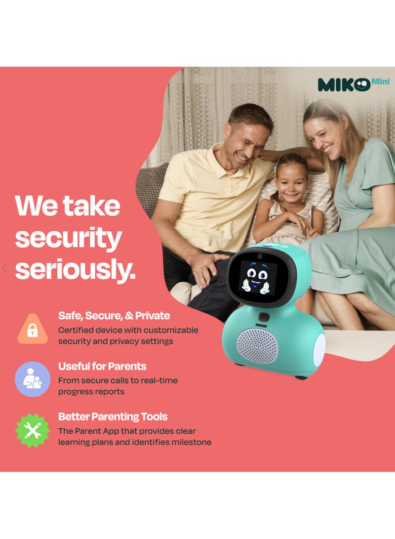 ميكو ميني بلو مع 30 يومًا مجانيًا: روبوت AI يعزز التعلم والتعليم في مجالات العلوم والتكنولوجيا والهندسة والفنون، مليء بالألعاب، والرقص، والغناء، والتعلم الحواري الآمن للأطفال، هدية مثالية لمن هم فوق 5 سنوات - Image 2