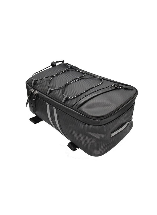 Generic Bike Rack Rear Carrier Bag, Trunk Bag, PU Leather, Waterproof, 9L Large Capacity  - Image 1