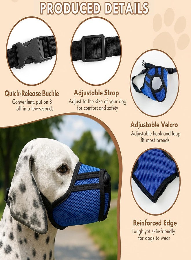 Colenumone Dog Muzzle Breathable Air-Mesh 3D – Mesh Soft Muzzle for Small Medium Large Sized Dogs, Adjustable for No Bark, Scavenging, Licking & Chewing, Prevent Biting(Black-M) - Image 2