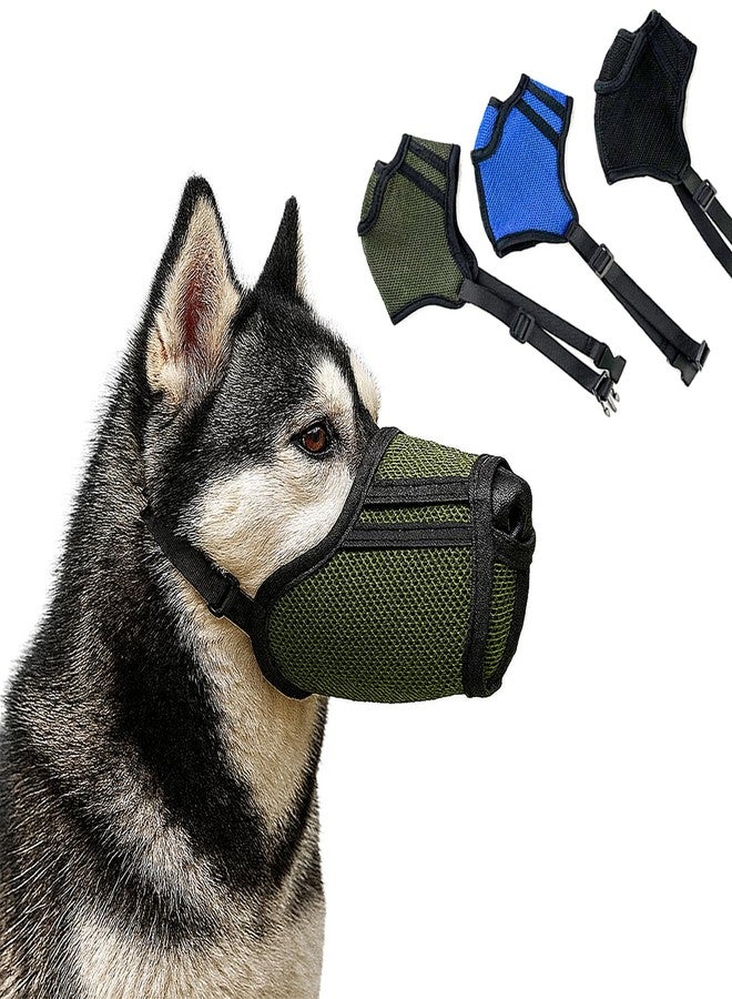 Colenumone Dog Muzzle Breathable Air-Mesh 3D – Mesh Soft Muzzle for Small Medium Large Sized Dogs, Adjustable for No Bark, Scavenging, Licking & Chewing, Prevent Biting(Black-M) - Image 1