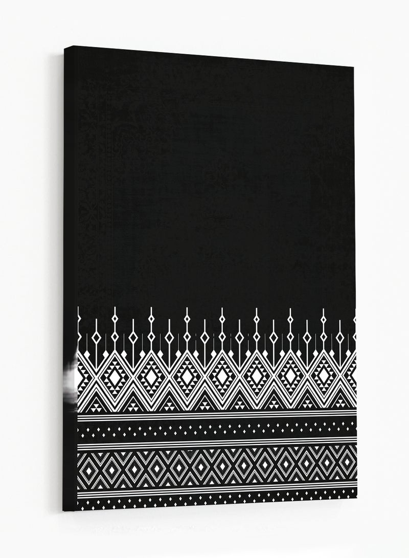 LOWHA Canvas Wall Art Stretched Over Wooden Frame with Saudi Inspired Pattern - Image 4