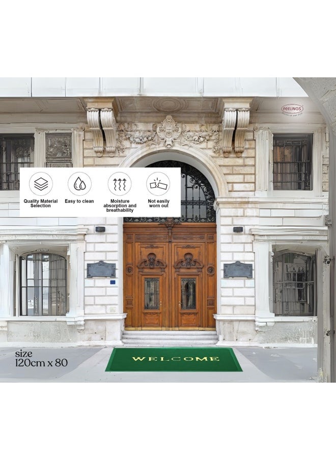 Feelings Feelings Welcome Door Mat 120 X 80 Cm Green  - Image 3