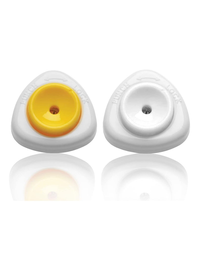 SOLARAE 2Pcs Egg Piercer for Raw Eggs with Magnetic Base and Safety Lock Hard Boiled Egg Peeler Egg Pricker to Get a Good Hard Boiled Egg Easy Egg Peeler Kitchen Gadget - Image 1