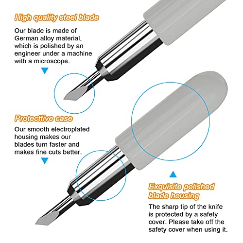 Hadwoer 5PCS Replacement Cutting Blades Compatible with Joy, Cut Vinyl Fabric Carbide Standard Blade Compatible with Joy Xtra - Image 3