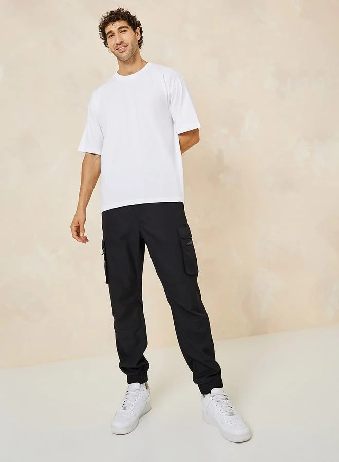 Styli Back Slogan Print Oversized T-Shirt