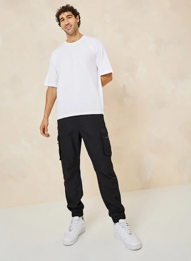 Styli Back Slogan Print Oversized T-Shirt