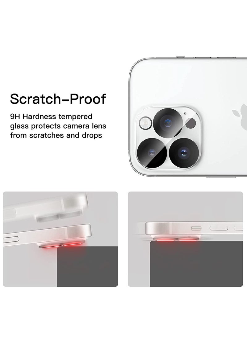 glassology Camera Lens Screen Protector for iPhone 14 Pro/14 Pro Max 9H Hardness Transparent HD Protective Tempered Glass Protector Film Does Not Affect Night Shots - Image 5